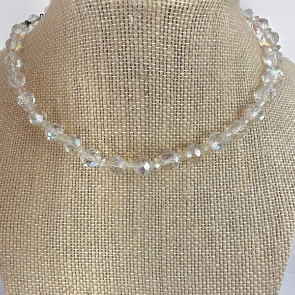 Aurora Borealis vintage choker necklace - Picture 10 of 11